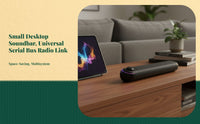USB stereo soundbar for desktop