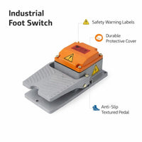 Industrial Momentary Foot Pedal Switch, CE Certified Heavy Duty Aluminum Foot Pe #variant:LF-30