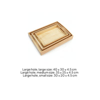 3 Pieces Educational Tray with Handles Stackable Tray with Handles