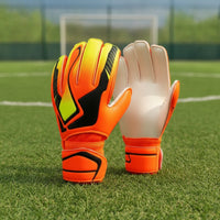 Padded Goalkeeper Gloves with Strap Breathable Goalkeeper Gloves with Finger Saves Adjustable Long-Lasting for Goalkeepers