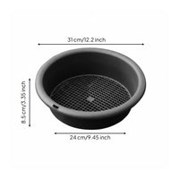 Plastic Soil Sieve Shallow Sifting Pan Side Grip for Gardening