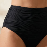 Swimsuit for Women, V-Neck Cutout Bikinis with High-Waisted Textured Pleats, Stylish Two-Piece Set with Chest Pads, Flattering Pool Wear