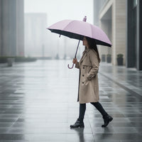 Windproof Umbrella with Hook Handle Manual Open 8-Rib Umbrella Lightweight Slim for Commuters, Students, Rainy Days, Commute, Travel