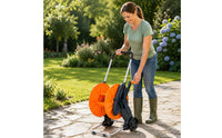 Garden Hose Reel Cart Snarl Water Hose Trolley Even Rewind for Irrigation, Outdoor