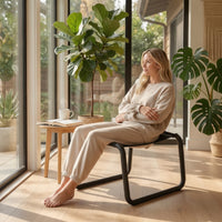 Tubular Bed Support with Straps | Low-Profile, Floor Lounger Frame, for Bedroom