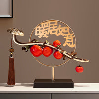 New Chinese Style Persimmon Ornament for Living Room Cabinet