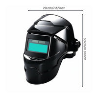 Heat Resistant Auto-Darkening Metal Joining Helmet Light Blocking Auto Darkening Metal Joining Helmet Anti-Glare Safety Gear Eye Protection for Welders, Professionals, Workshop, Factory