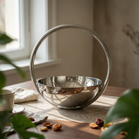 Round Mirror Tray Polished Surface Round Storage Dish Rust Resistant