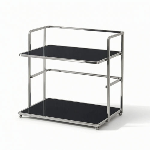 Tabletop Storage Rack Compact Desktop Organizer Portable 2-Tier Tabletop Trolley for Desk