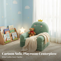 Cartoon Creature Shapes Convertible Flipexpandable Sofa Foldable Convertible Flipexpandable Lounger Soft and Comfy children's Furniture High-Density Foam Filling for Toddlers, Parents, Reading Corner, Playroom, Nursery, Daycare