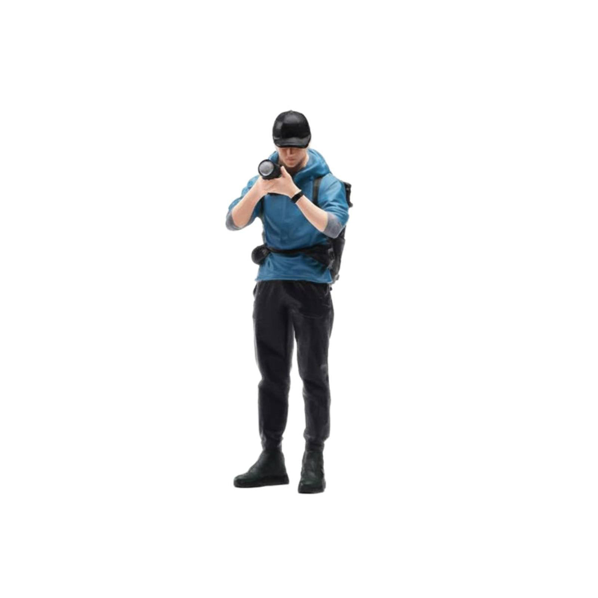 Hand-Painted Photographer Figure Scale Photographer Figurine Highly Detailed Figurine with Camera for Collectors, Hobbyists, Dioramas