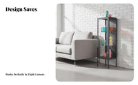 Narrow Fluted Glass Cabinet Lively Color choices Display Case Transparent Doors