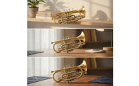 Cornet Kit Compact Cornet with Carrying Case Beginner-Friendly Brass Instrument for Students, Practice