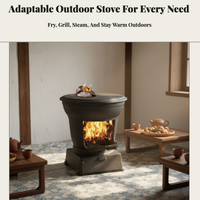 Cast iron stove for patio use
