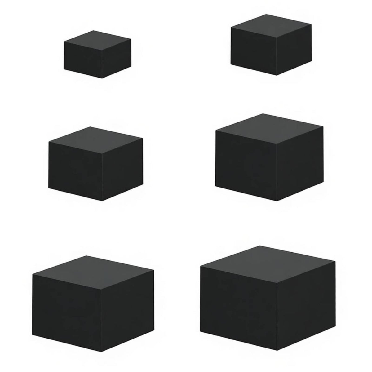 Black Acrylic Display Riser Easy to Clean Acrylic Display Riser Reusable