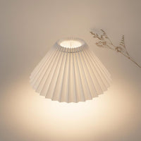 Pleated Lampshade Foldable Textile Lamp Shade Vision-Ease for Homestay