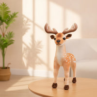 Deer Stuffed Animal Standing Deer Plushie Toy Woods-Style Cute for Children, Playroom, Nursery