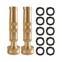 2 Pieces Hose Nozzle with Washers High Pressure for Outdoor Cleaning