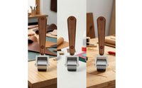 Leather Press Roller with Wooden Handle Compact for Workshop, Hobbyists