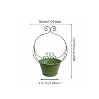 Metal Flower Container Multi Purpose Plant Holder Colorful for Balcony