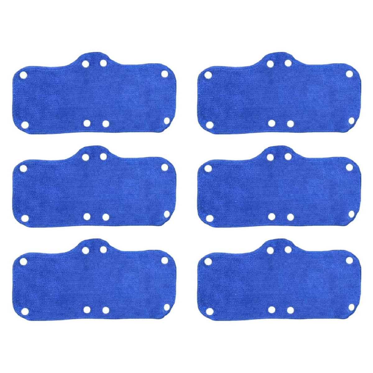 6 Pieces Snap-Fastened Hard Hats Liner Blue Helmet Sweatband Washable Reusable Headgear