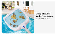 Pool Leaf Skimmer Net Sturdy Pool Enclosure Skimmer Net Heavy Duty Shallow Water Leaf Rake for Homeowners, Maintenance Swimming Pools, Ponds, Spas