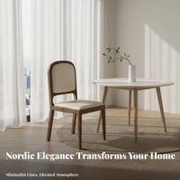 Upholstered Backrest Chair Nordic and Aesthetic Dining Seat Minimalist Design Easy to Clean for Restaurant Owners, Residents