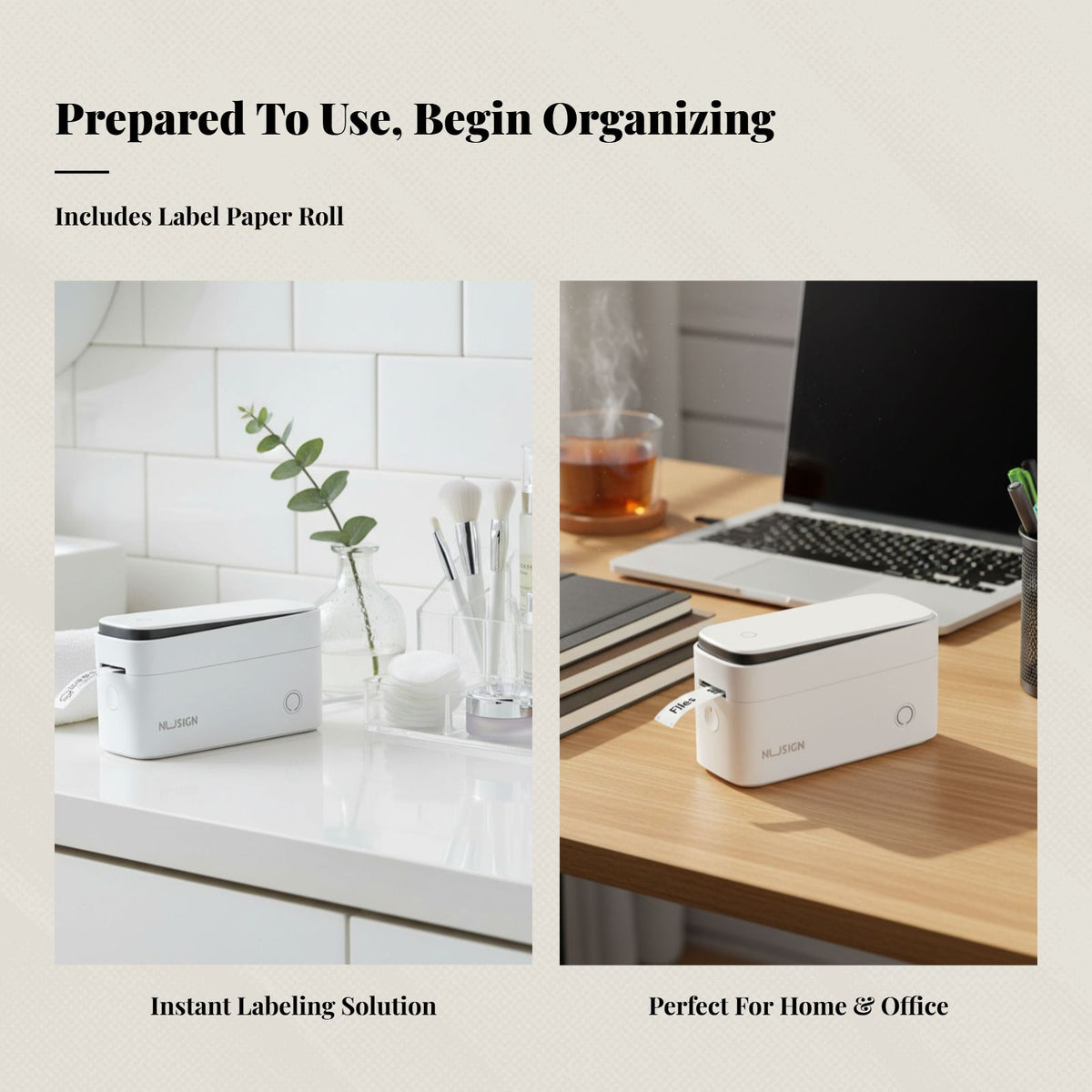 Label Printer, Bluetooth Mini Handheld, Portable Thermal, Waterproof Name Sticker, Home Office
