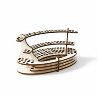 Wooden Makeup Brush Organizer Modern Design for Office Desk, Art Studio, Artists