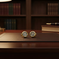 Mechanical Dial Cufflinks Gold Finish Watch Face Cufflinks Geometric Metal