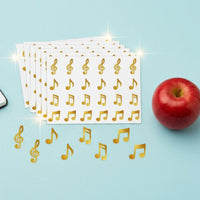 20 Pieces Glitter Music Note Stickers Easy to Peel Music Note Sticker Glittery Musical Symbol Stickers for Teachers, Scrapbooking, Party Favors