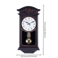 Pendulum Wall Clock Wood-Look Wall Clock with Pendulum Farmhouse for Home Office
