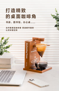跨境简单递咖啡机便携家用可折叠拆卸自动手动平板滴漏美式咖啡机