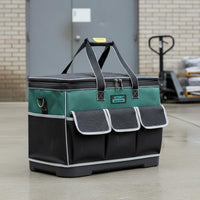 Canvas Tool Trolley Large Capacity Rolling Tool Bag Wear-Resistant for Electricians, DIY Enthusiasts, Home Repair, Construction Site