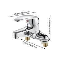 Wall-mounted brass faucet, sprayer.