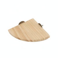 Unfinished Flat Bird Perch Natural Wooden Bird Perch Thick Cage Platform with Screw Wall-Mounted for Birds, Parrots