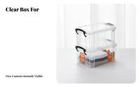 Transparent Stackable Box with Lid Space-Saving Storage Container for Homeowners