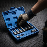 Broken Screw Extractor Set Heavy-Duty Damaged Screw Extractor Set Comprehensive for Mechanics, Workshop