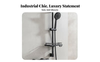 Wall-Mounted Shower Kit with Shelf | Matte, Thermostatic Shower Mixer, for bath