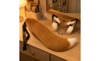 Animal Ears and Tail Set Soft Animal Costume Set Easy to Wear for Cosplayers, Cosplay, Halloween