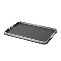 Tray with Metal Rim Rectangular Tray with Woven Base Elegant for Vanity