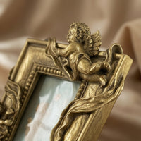 Photo Frame with Angel Figures Ornate Angel Frame Intricate for Entryway