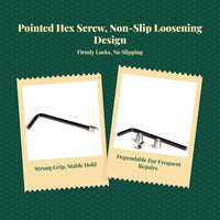 Stainless Steel Door Lock Screw, Hex Head Pointed Set Screw, Universal Hardware Accessory for Handle Repair, Easy Installation
