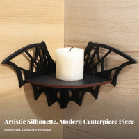Halloween Nocturnal Wall Shelf | Hollow Cut Structure, Wooden Shelf with nocturnal-creature, for Bedroom