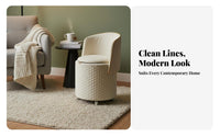 Wheeled Storage Stool 360° Swivel Rolling Storage Chair Scratch Resistant