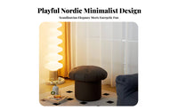 Mushroom-Shaped Seat With Storage Function Mushroom Ottoman Multi-Functional