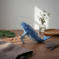 Resin Marine Mammal Sculpture Realistic Details Flowerpot Hugger Indoor Outdoor