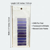 2400Pcs Transparent Index Stickers, Removable Bookmark Tabs for Students, See Through Repositionable Page Markers for Studying Textbooks