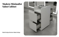 Hair Salon Tool Cabinet Modern Minimalist Design Hairdressing Storage Cart Construction Double-Sided Barber Station for Barbers, Beauty Parlor
