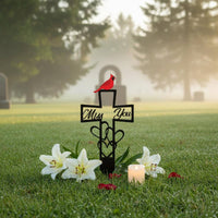 Miss You Stake Weatherproof Cemetery Grave Marker Rust-Resistant for Garden